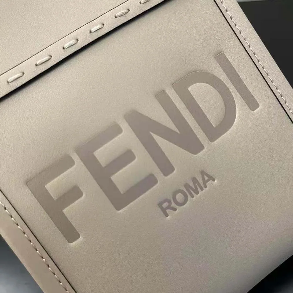 Fendi Mini Sunshine Shopper Dove-gray Leather Mini for Women in bag Fendi Mini Sunshine Shopper Dove-gray Leather Mini for Women in bag