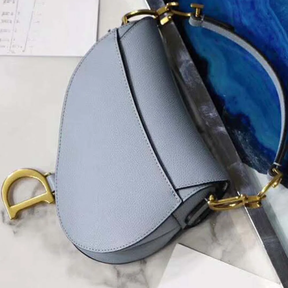 Dior Mini Saddle Bag in Calfskin for Women in Blue Dior Mini Saddle Bag in Calfskin for Women in Blue