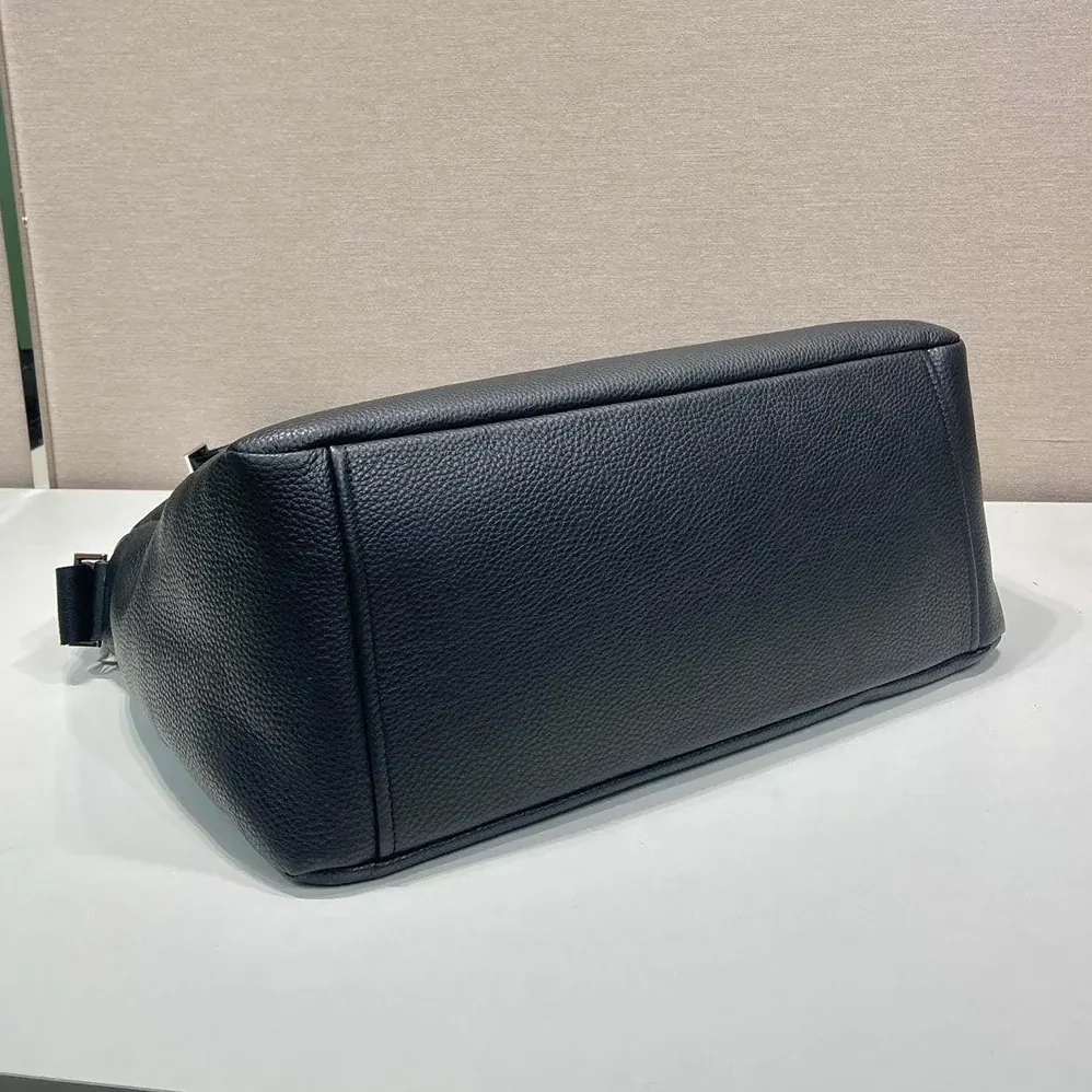 Prada Leather Shoulder Bag for Men in Black Prada Leather Shoulder Bag for Men in Black