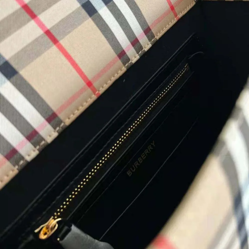 Burberry Vintage Check Nylon Satchel for Women in Brown