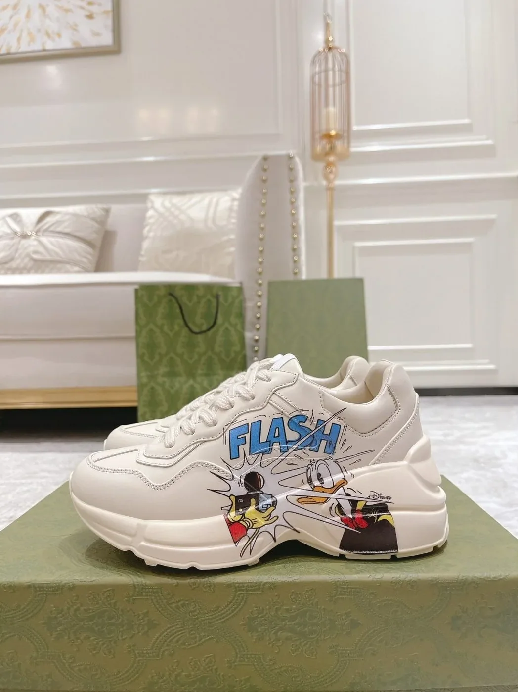 Gucci Disney x Donald Duck Rhyton Sneaker White Gucci Disney x Donald Duck Rhyton Sneaker White