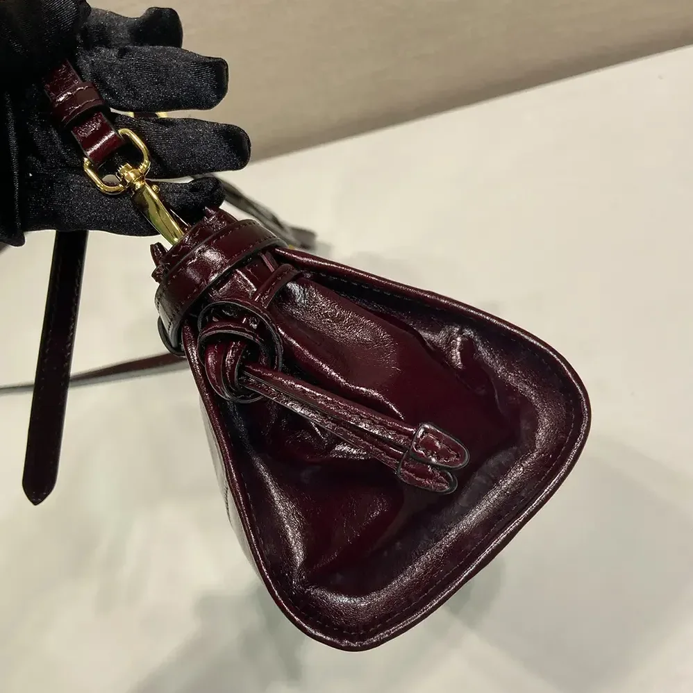 Prada Bonnie Small Leather Shoulder Bag for Women in Maroon Prada Bonnie Small Leather Shoulder Bag for Women in Maroon