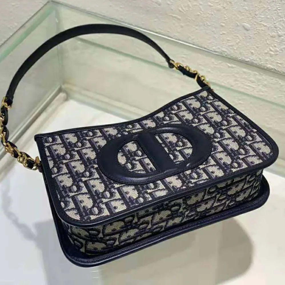 Dior CD Signature Hobo Mini Bag Blue Dior Oblique Jacquard for Women Dior CD Signature Hobo Mini Bag Blue Dior Oblique Jacquard for Women