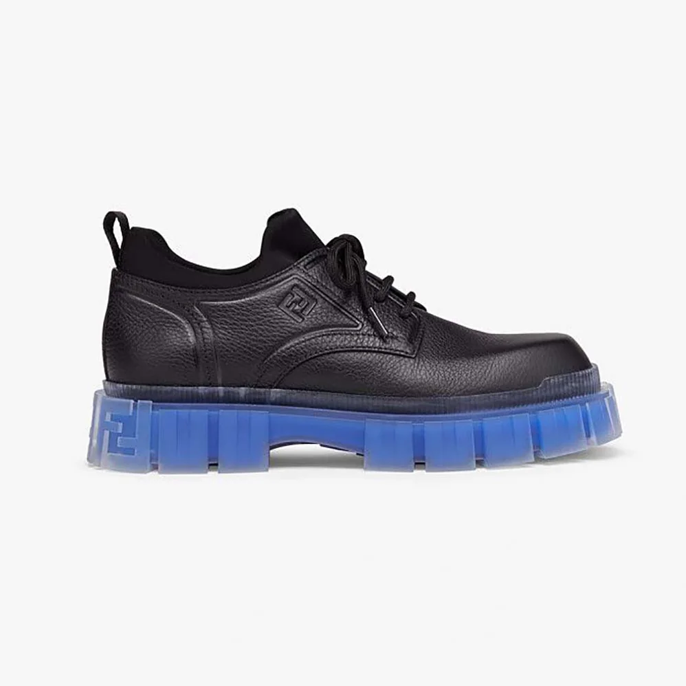 Fendi Force Black Leather Lace for Women in Ups Fendi Force Black Leather Lace for Women in Ups