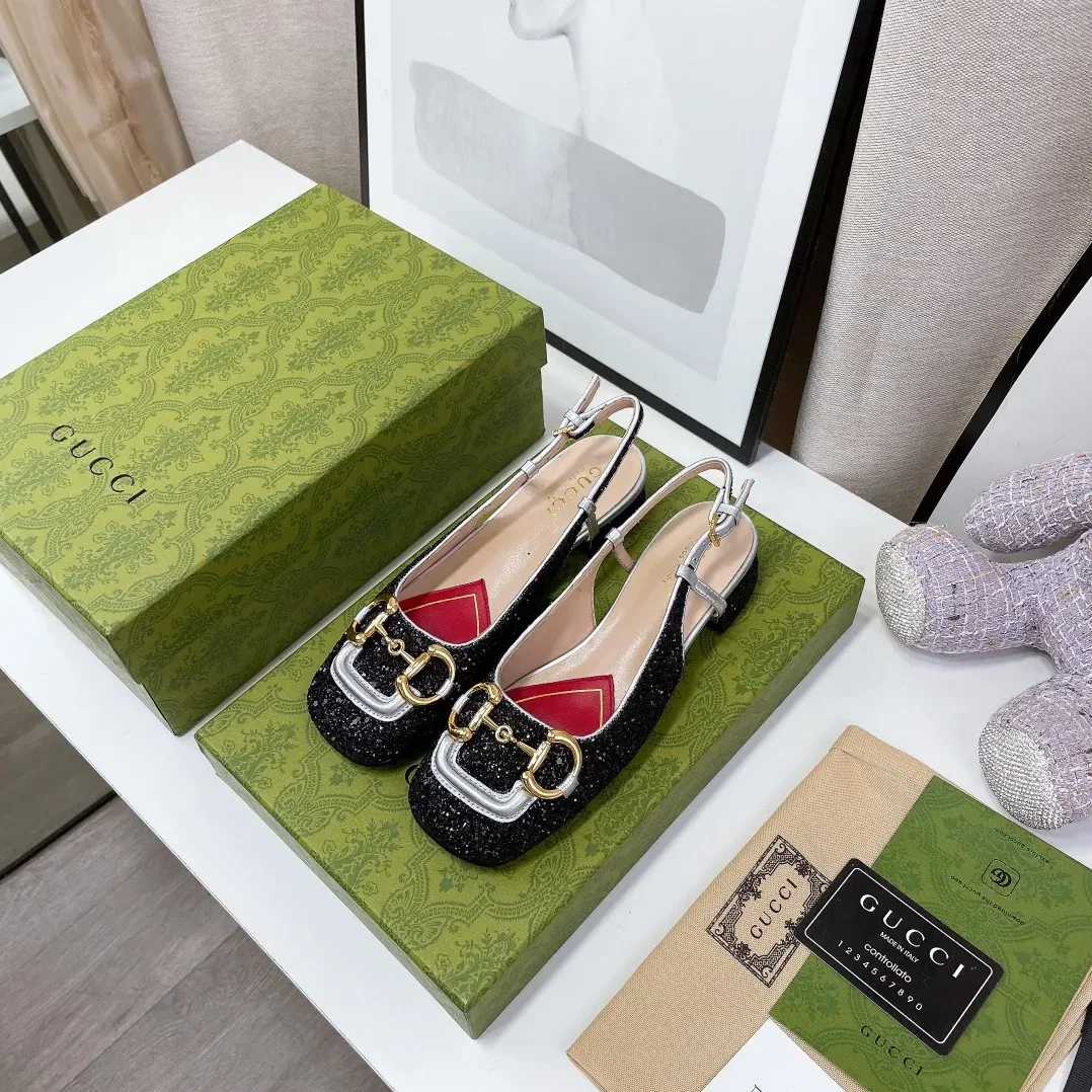 Gucci Lovelight Slingback With Horsebit Black Gucci Lovelight Slingback With Horsebit Black