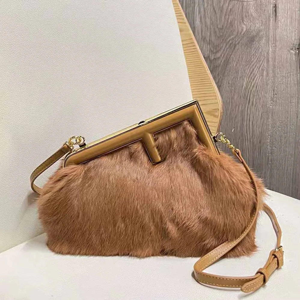 Fendi First Small Brown Mink Bag for Women Fendi First Small Brown Mink Bag for Women