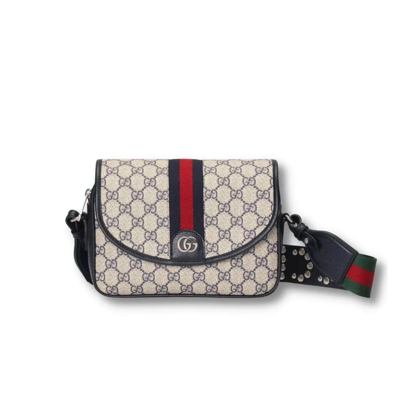 Gucci Ophidia GG Small Shoulder Bag Dark Blue in Beige Gucci Ophidia GG Small Shoulder Bag Dark Blue in Beige