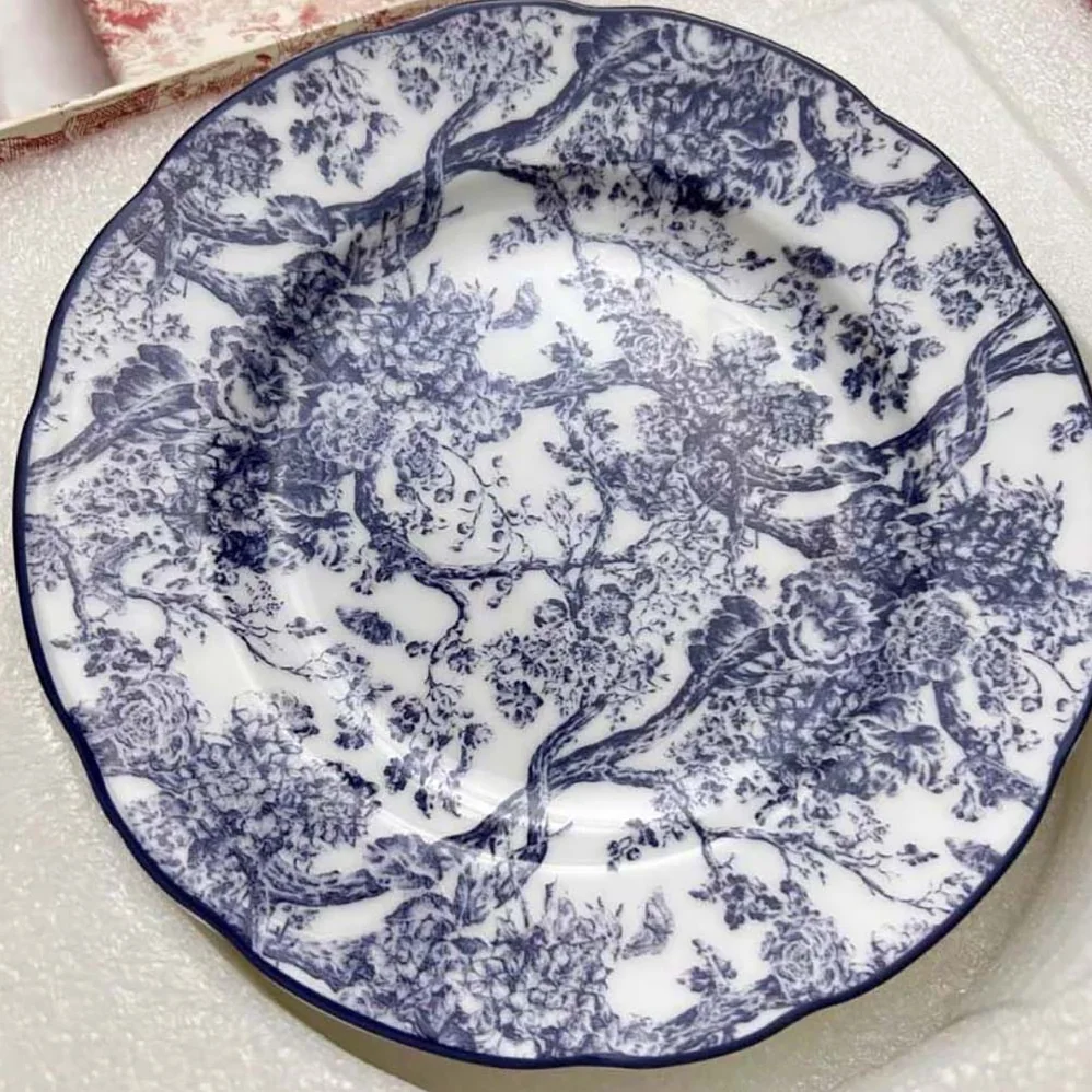 Dior Side Plate Blue Toile de Jouy for Unisex Dior Side Plate Blue Toile de Jouy for Unisex