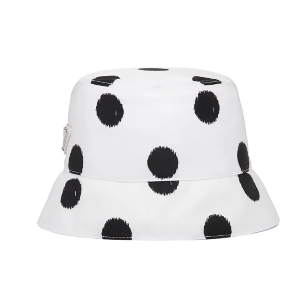 Prada Printed Re-Nylon Bucket Hat for Women in White