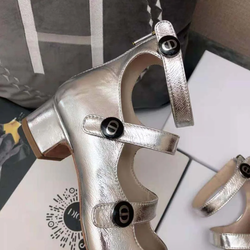 Dior D-Doll Pump Silver for Women in Tone Shiny Laminated Calfskin Dior D-Doll Pump Silver for Women in Tone Shiny Laminated Calfskin