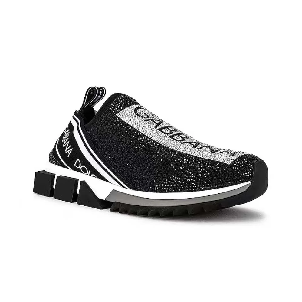 Dolce Gabbana D&G Fast Sneakers with Fusible Rhinestones for Men
