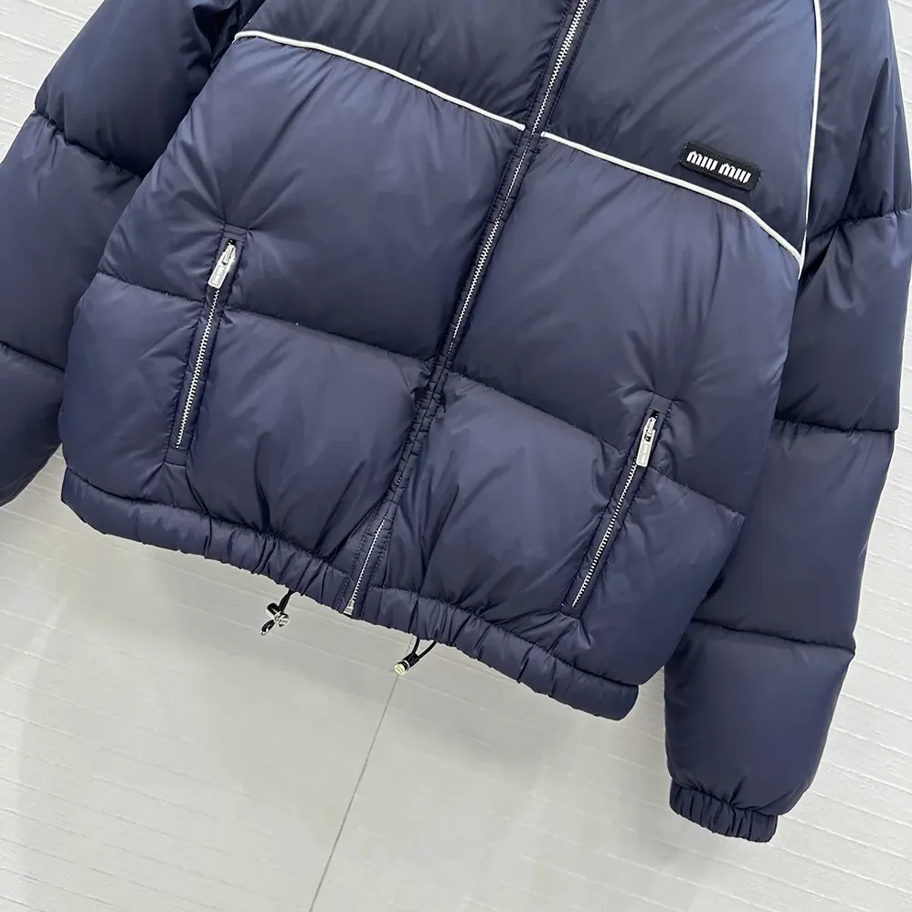 Miu Miu Technical Pongé Down Jacket for Women Miu Miu Technical Pongé Down Jacket for Women