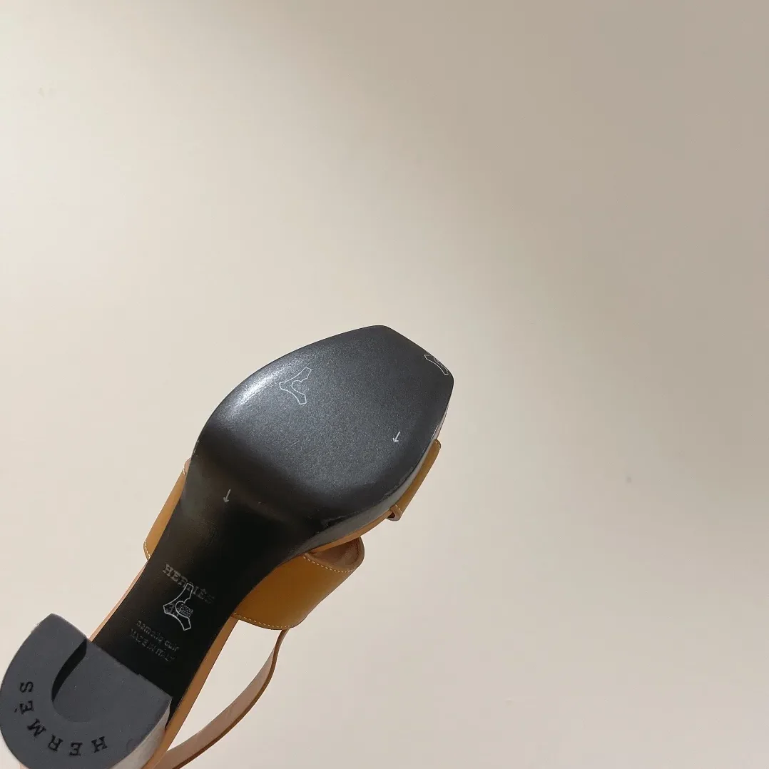 Hermes Eris 90 Sandal Brown Hermes Eris 90 Sandal Brown