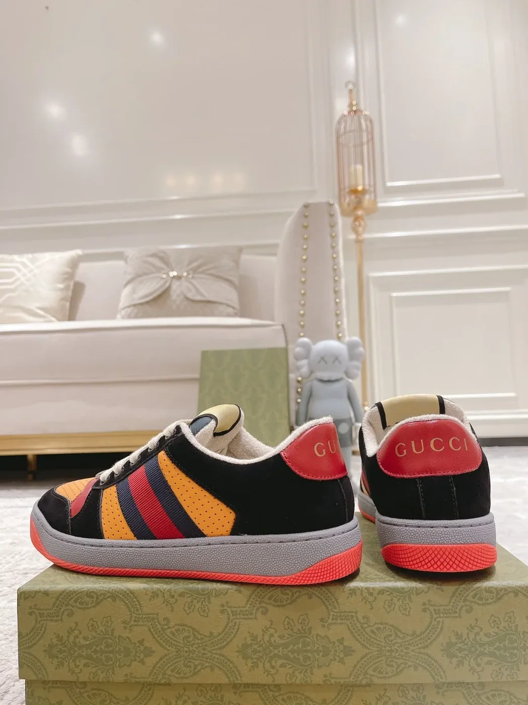 Gucci Lovelight Screener Sneaker Black GG Shoes