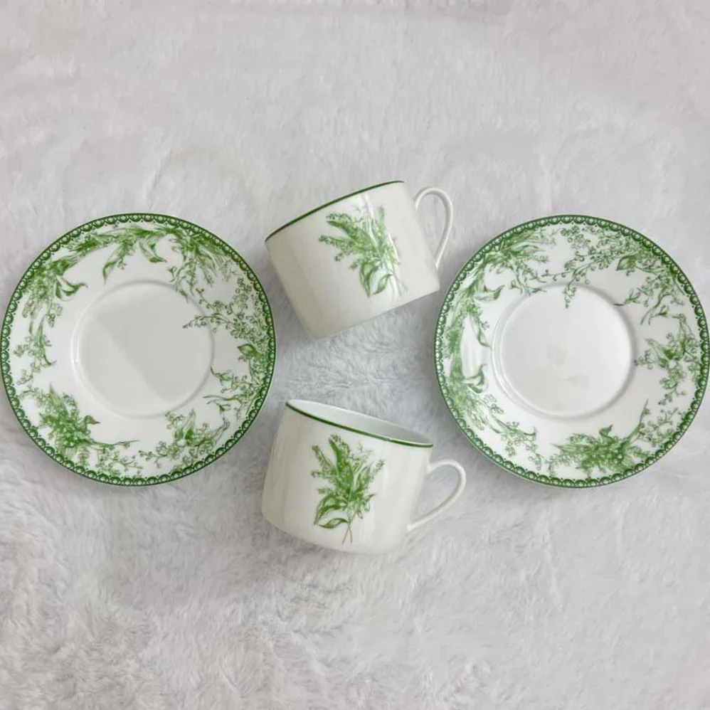 Dior Teacup Green New Lily of the Valley for Unisex Dior Teacup Green New Lily of the Valley for Unisex