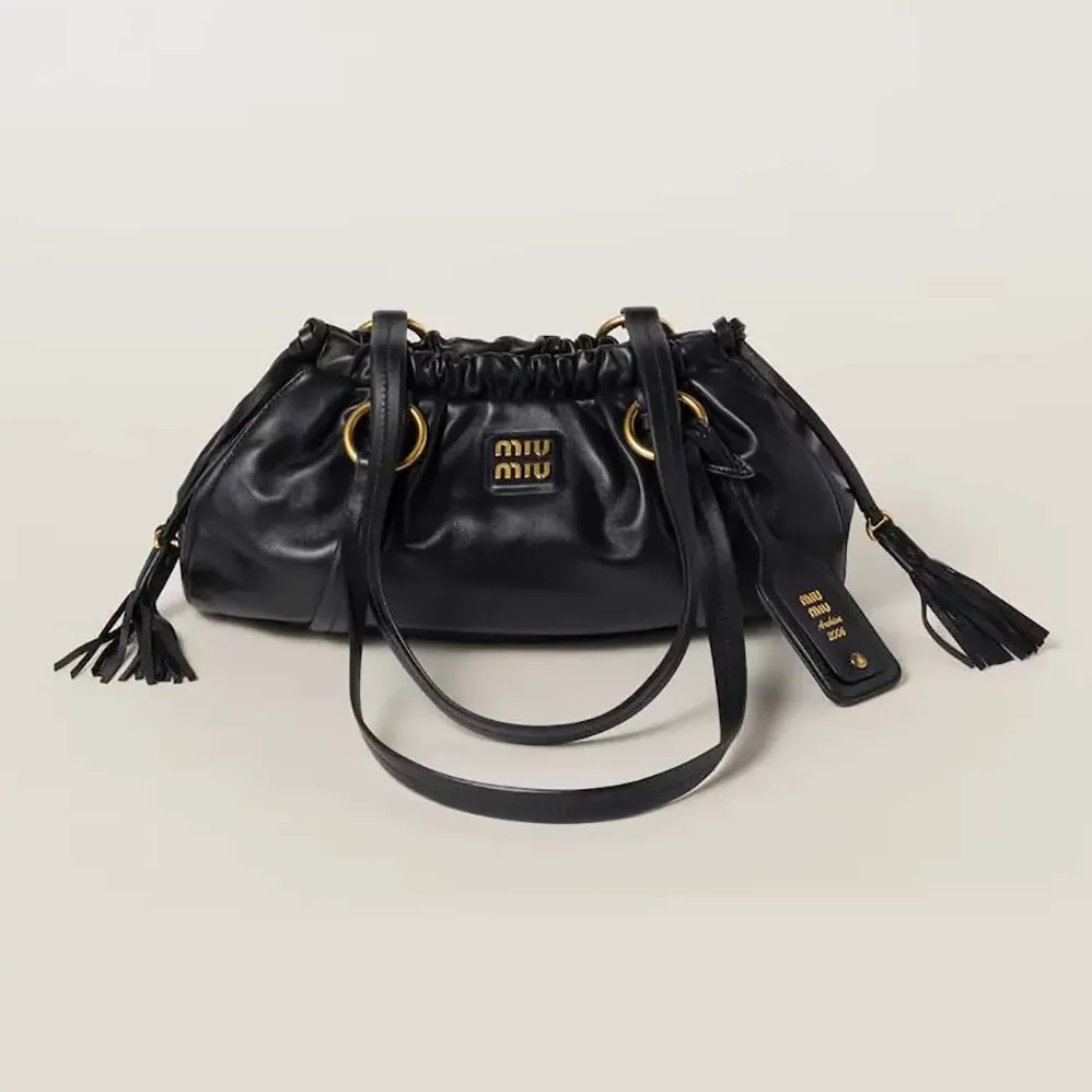 Miu Miu Joie Nappa Leather Bag for Women in Black