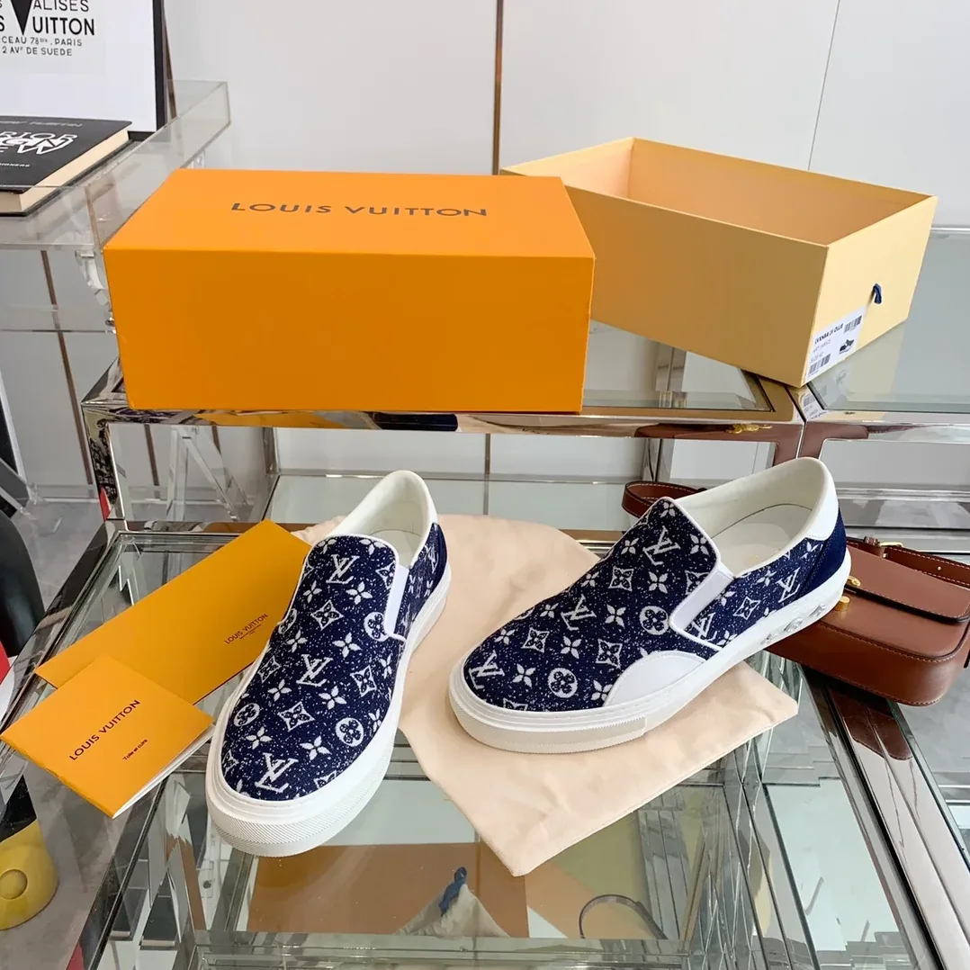 Louis Vuitton Trocadero Slip On Dark Blue for Women Louis Vuitton Trocadero Slip On Dark Blue for Women