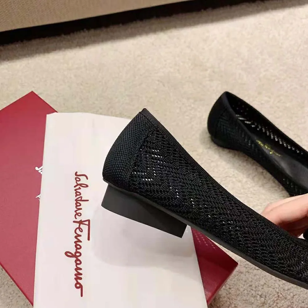 Salvatore Ferragamo Viva Responsible Ballet Flat for Women in Black Salvatore Ferragamo Viva Responsible Ballet Flat for Women in Black