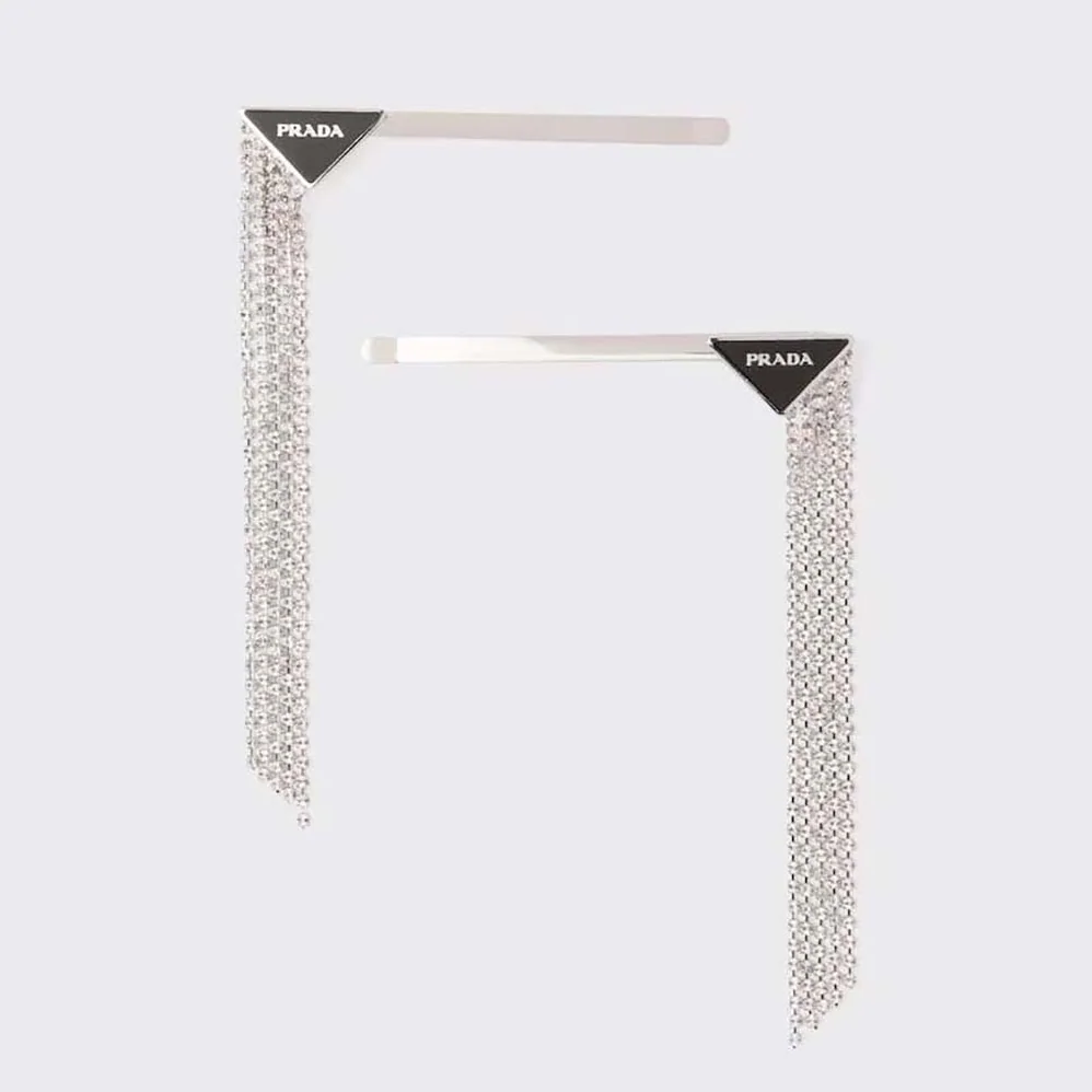Prada Brass Hair Clip for Women
