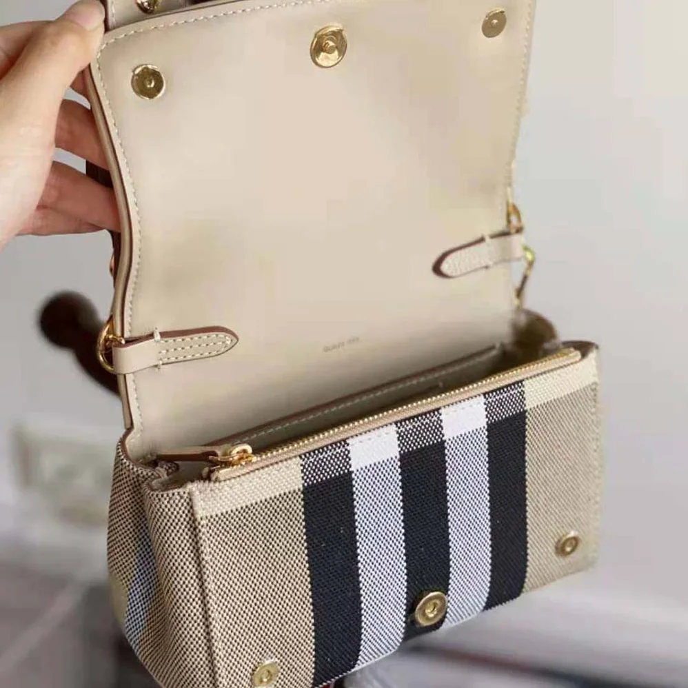 Burberry Small Check Canvas Crossbody Bag for Women Burberry Small Check Canvas Crossbody Bag for Women