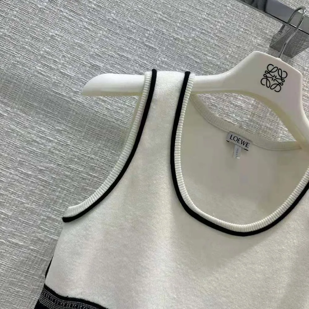 Loewe Cropped Tank Top in Viscose for Women in White