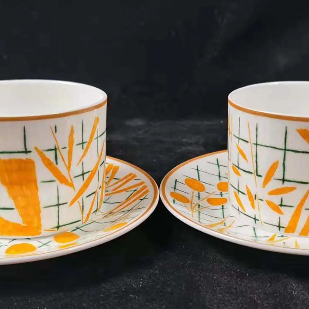 Hermes A Walk in the Garden Tea Cup and Saucer for Unisex Hermes A Walk in the Garden Tea Cup and Saucer for Unisex