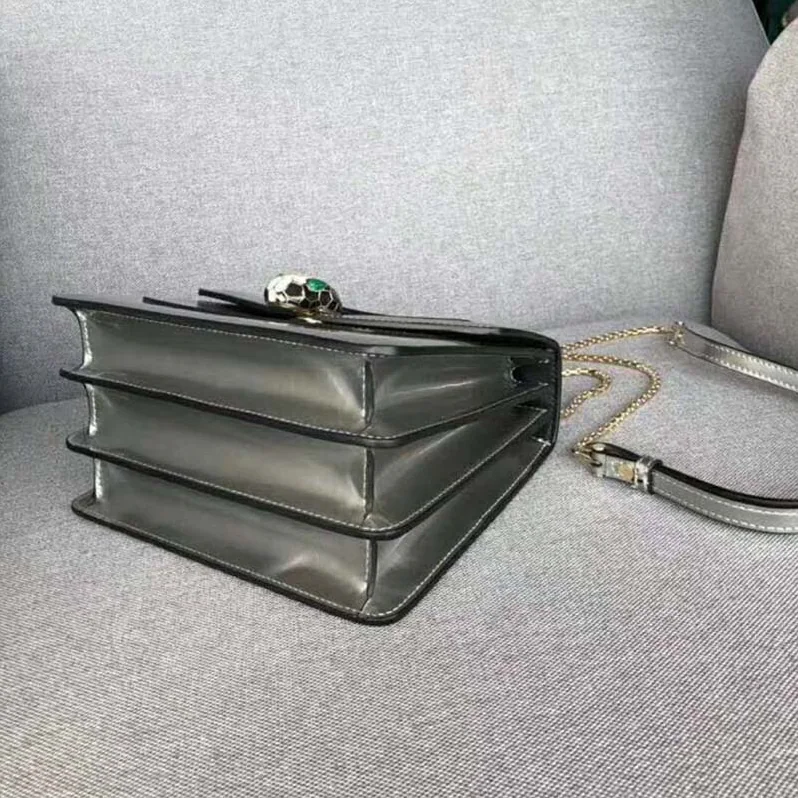 Bvlgari Serpenti Forever Medium Flap Cover Bag in Silver for Women Bvlgari Serpenti Forever Medium Flap Cover Bag in Silver for Women