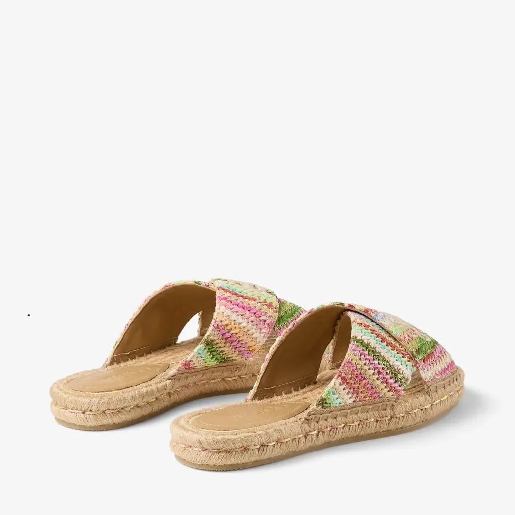 Jimmy Choo Aciel Sandal Flat Multicolor ACIELSANDALFLATQEU