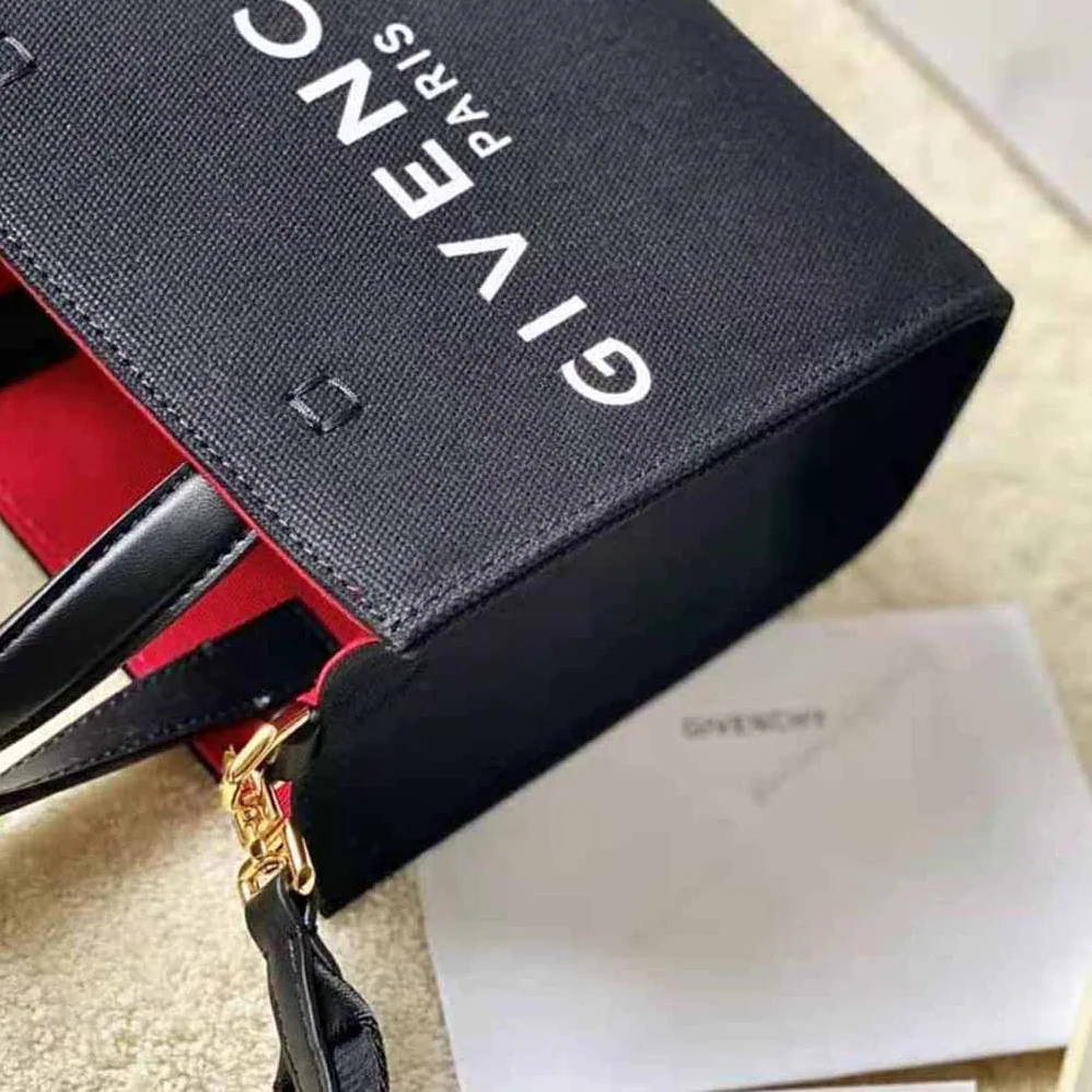Givenchy Mini G Tote Shopping Bag in Canvas for Women in Black Givenchy Mini G Tote Shopping Bag in Canvas for Women in Black