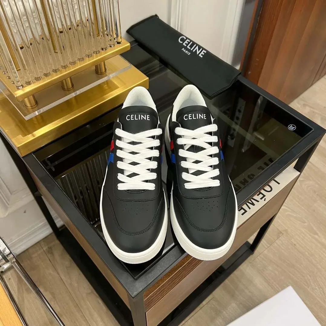 Celine Tennis Sneakers And Laminated Black Celine Tennis Sneakers And Laminated Black