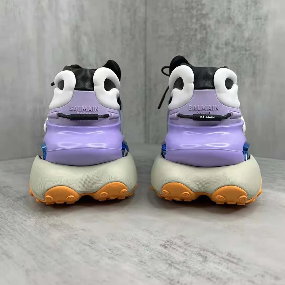 Balmain Unicorn Low-Top Trainers in Neoprene and Calfskin for Unisex in Blue Balmain Unicorn Low-Top Trainers in Neoprene and Calfskin for Unisex in Blue