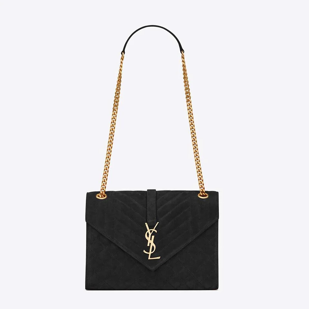 Saint Laurent YSL Envelope Medium Bag in Mix Matelasse Suede for Women Saint Laurent YSL Envelope Medium Bag in Mix Matelasse Suede for Women