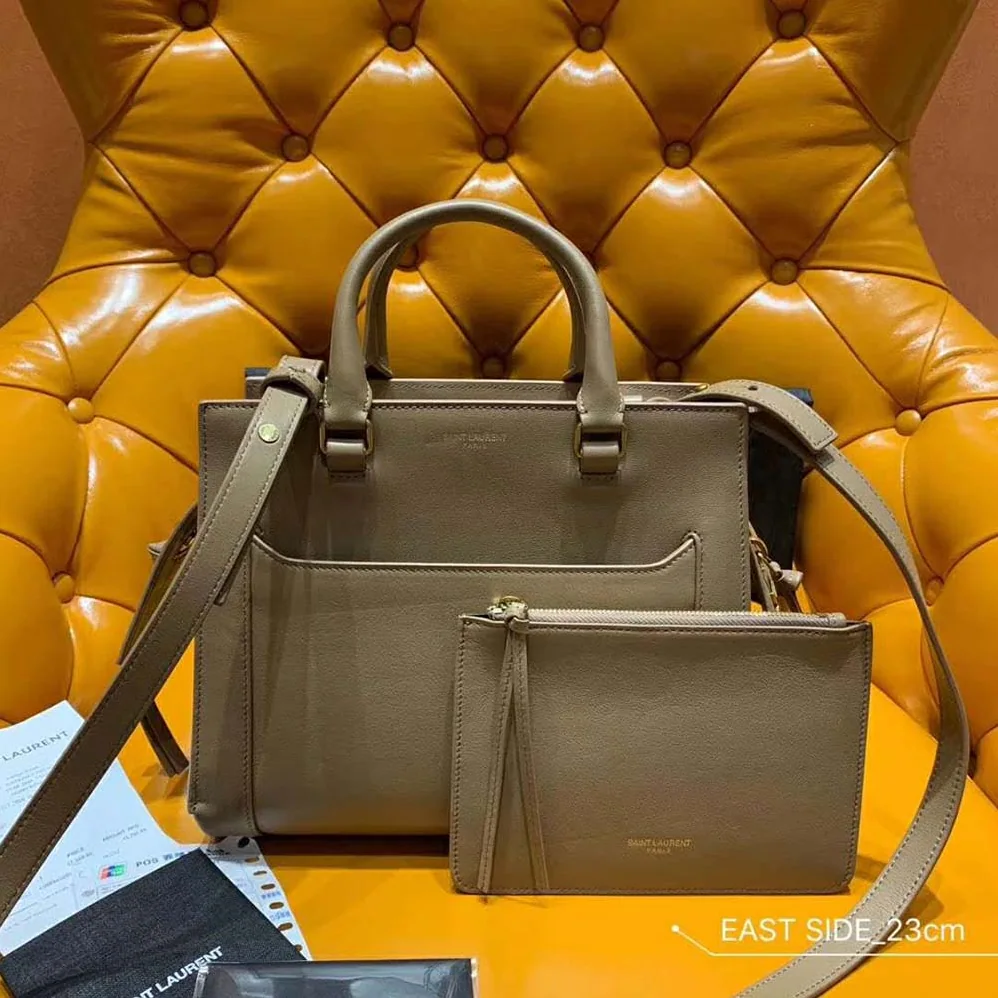 Saint Laurent YSL East Side Small Tote Bag Smooth for Women in Sandy