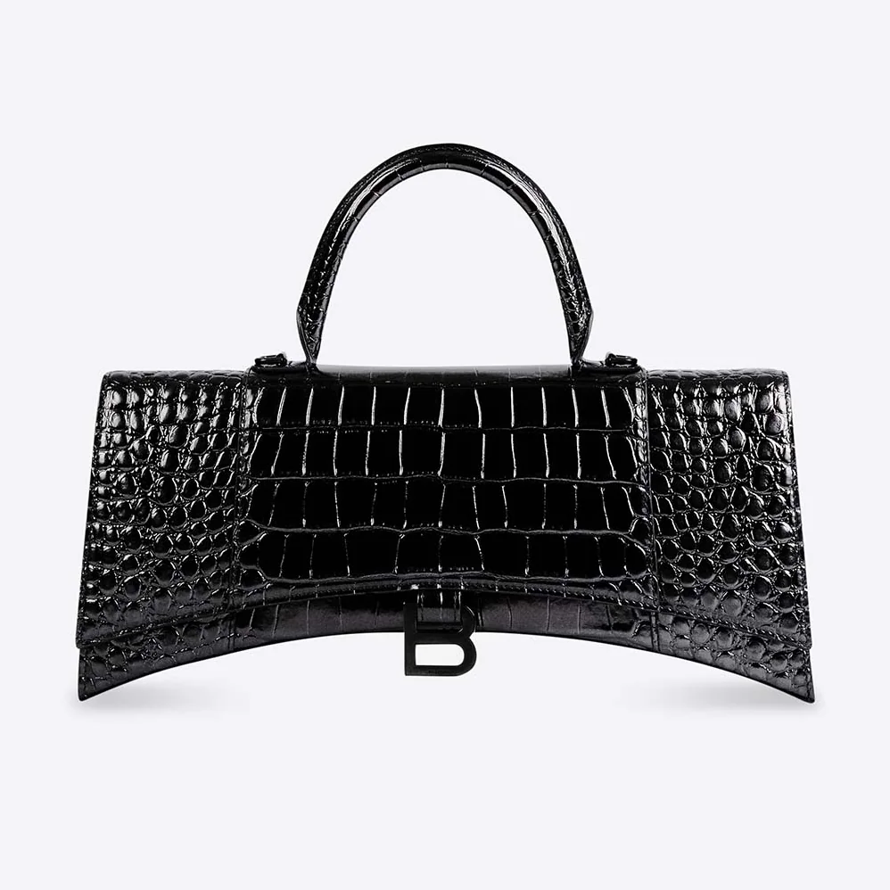 Balenciaga Hourglass Stretched Top Handle Bag in Black for Women