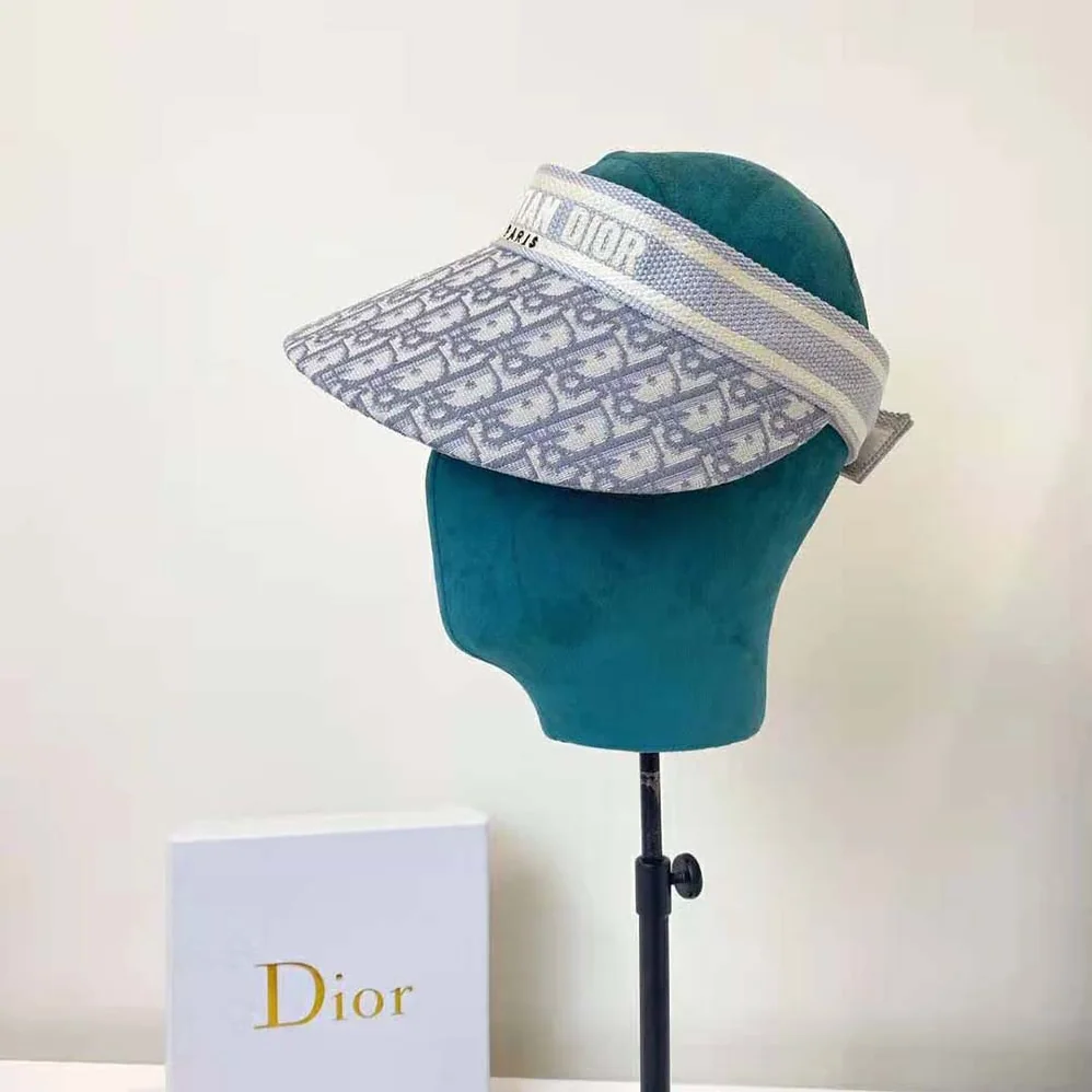 Dior D for Women in Oblique Visor Gray Cotton Dior D for Women in Oblique Visor Gray Cotton