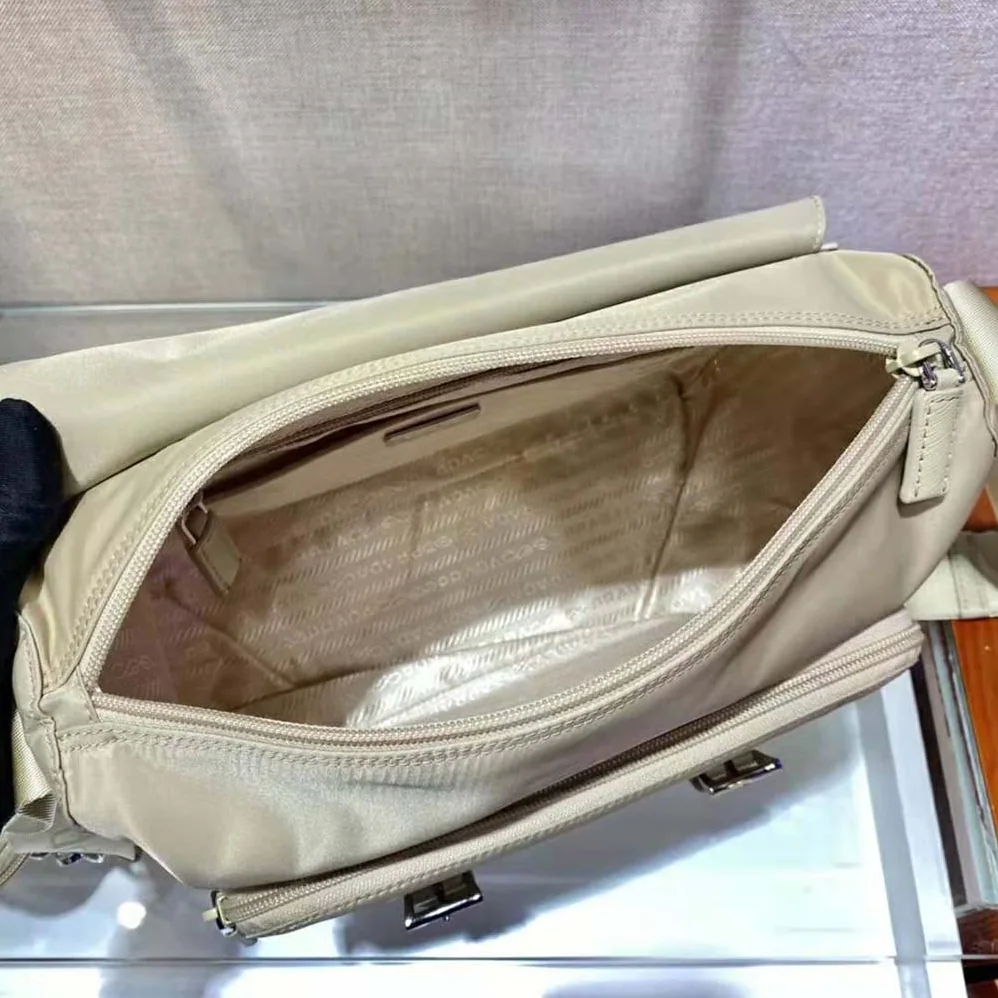 Prada Re-Nylon Shoulder Bag for Women in Beige Prada Re-Nylon Shoulder Bag for Women in Beige