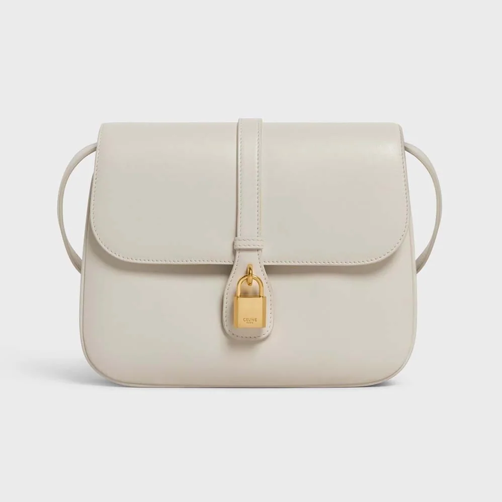 Celine Medium Tabou in Smooth Calfskin for Women in White