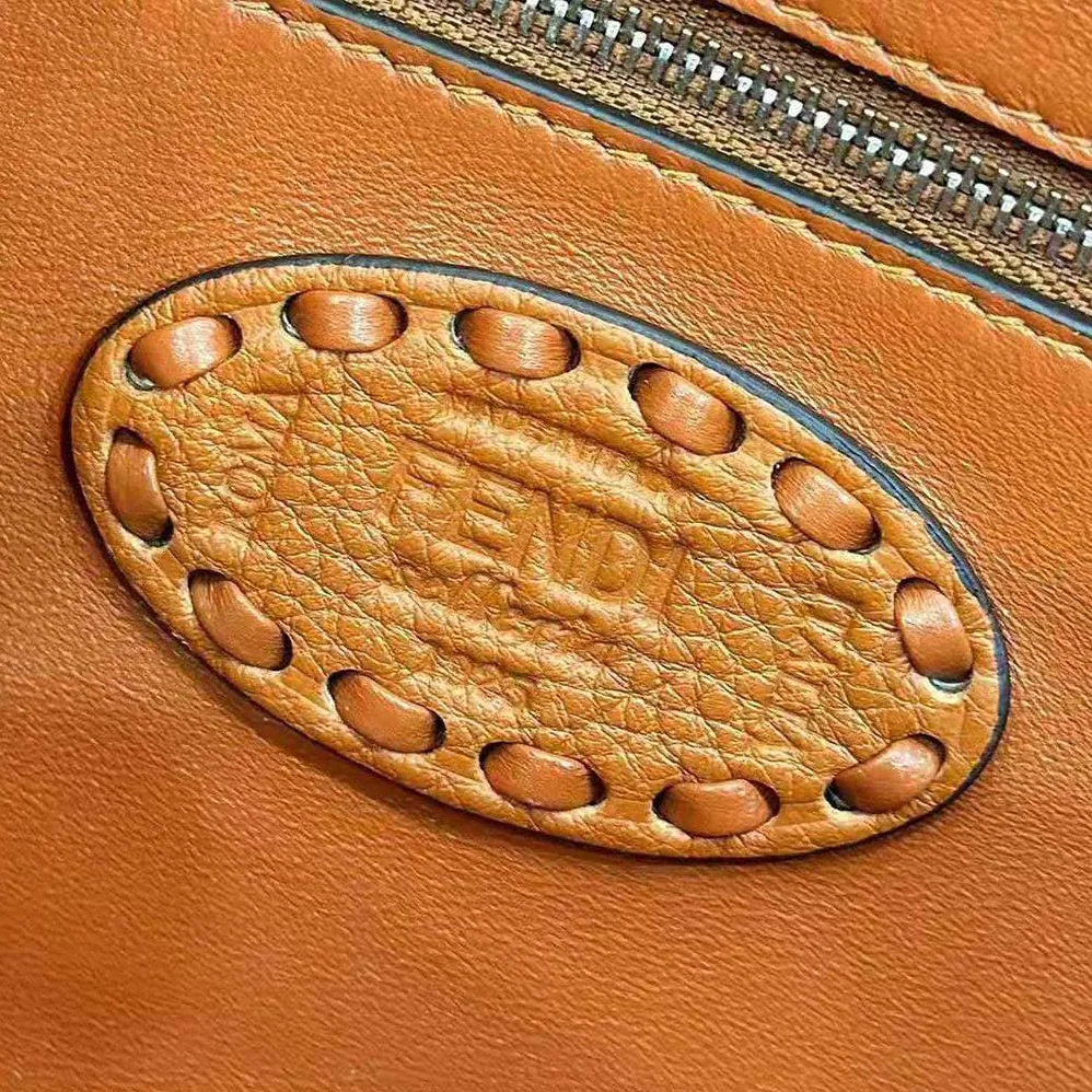 Fendi Baguette Brown Selleria Bag with Oversized Topstitching for Women Fendi Baguette Brown Selleria Bag with Oversized Topstitching for Women