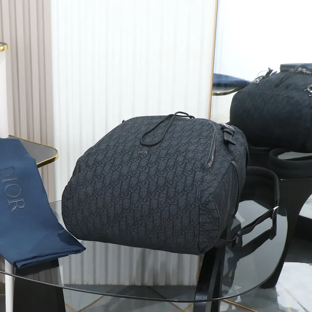 Dior Dior 8 Backpack with Flap Black Dior Oblique Jacquard for Men