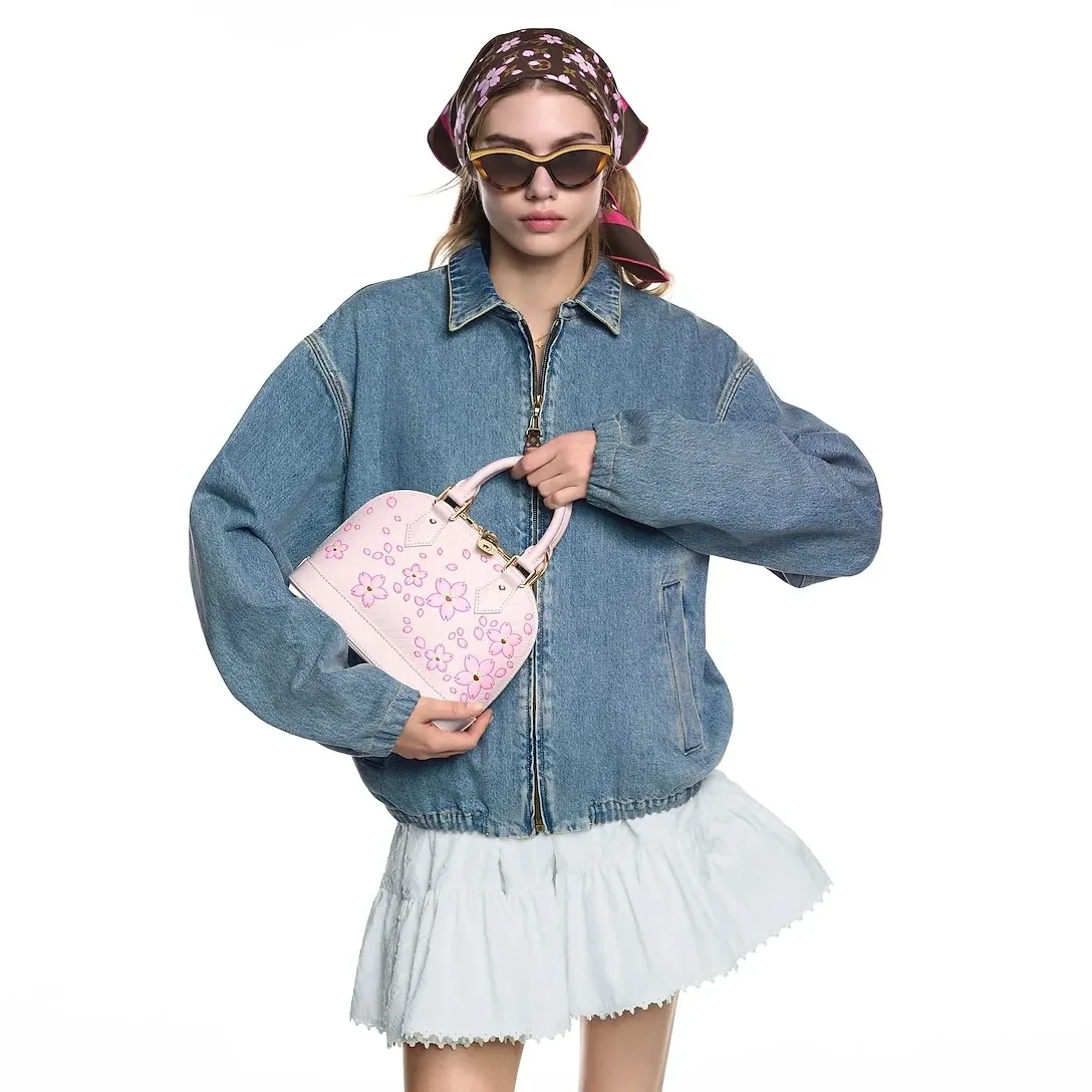 Louis Vuitton LV x TM Alma BB Top Handle Bag in Pink Gold Hardware
