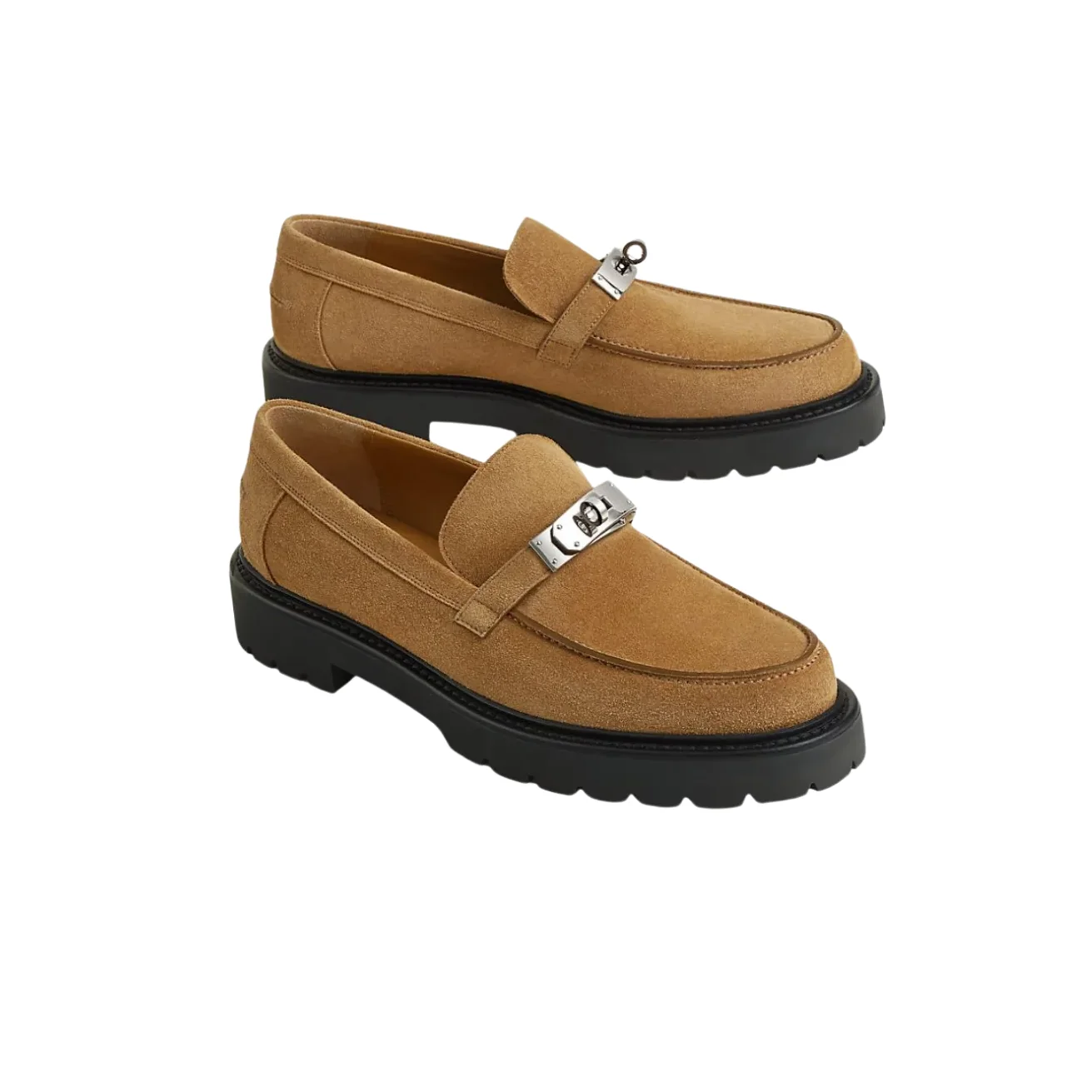 Hermes Icone Loafers Brun Fume