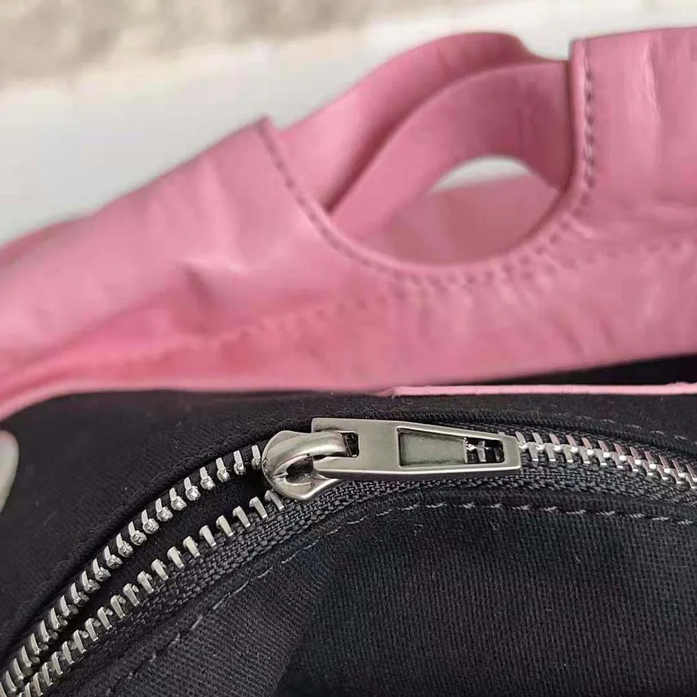 Balenciaga Crush Small Tote Bag in Pink Crushed Calfskin for Women Balenciaga Crush Small Tote Bag in Pink Crushed Calfskin for Women