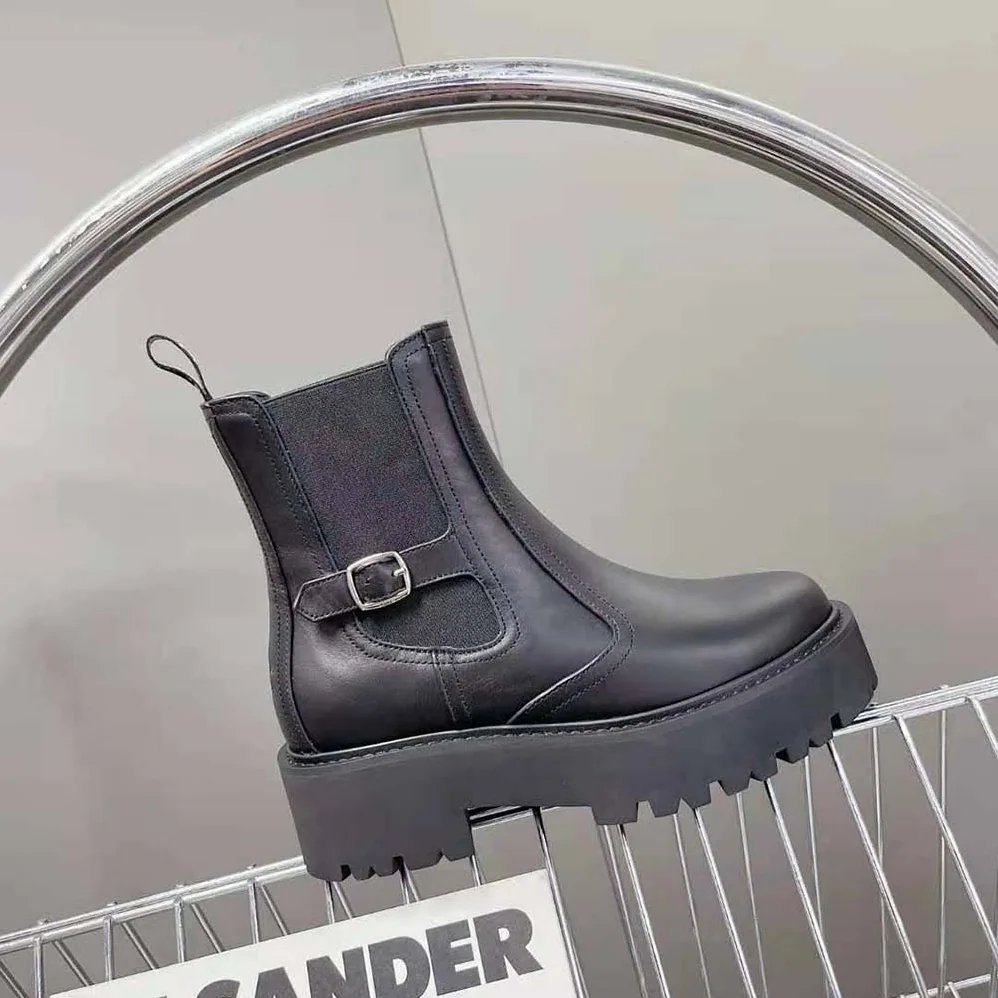 Celine Bulky Chelsea Boot in Calfskin for Women in Black Celine Bulky Chelsea Boot in Calfskin for Women in Black