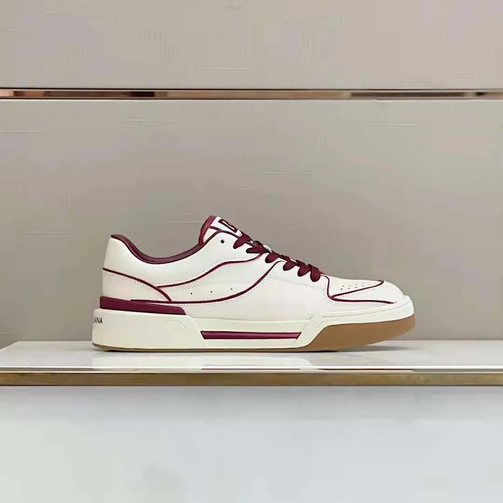 Dolce Gabbana D&G Calfskin Nappa New Roma Sneakers for Unisex in Red Dolce Gabbana D&G Calfskin Nappa New Roma Sneakers for Unisex in Red