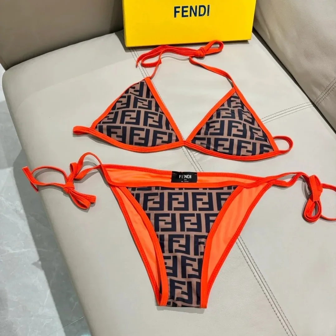 Fendi Monogram Bikini Brown in Orange