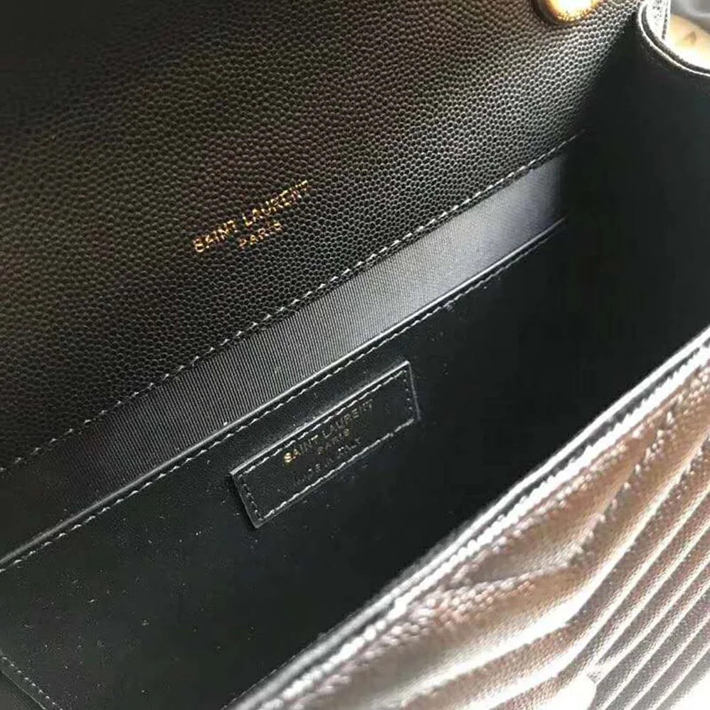 Saint Laurent YSL Envelope Large Grain De Poudre Embossed for Women