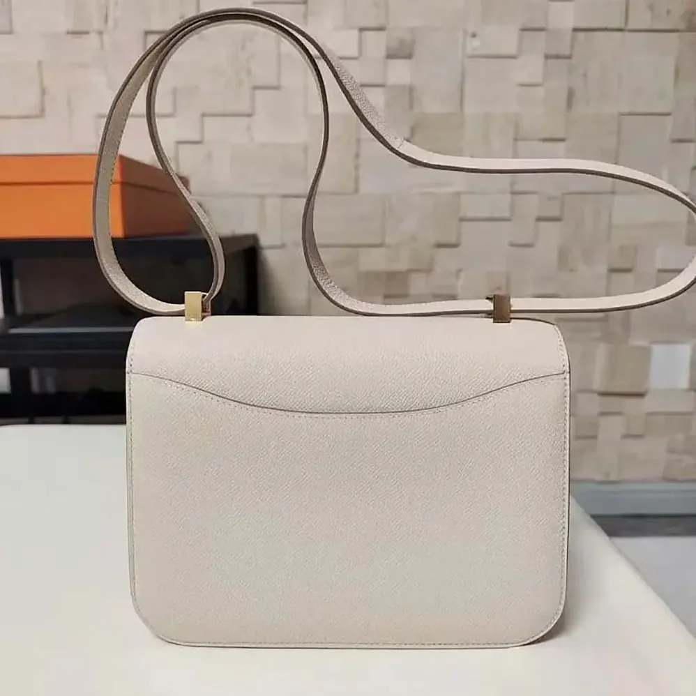 Hermes Constance 24 Bag Epsom Leather for Women in White/Gold