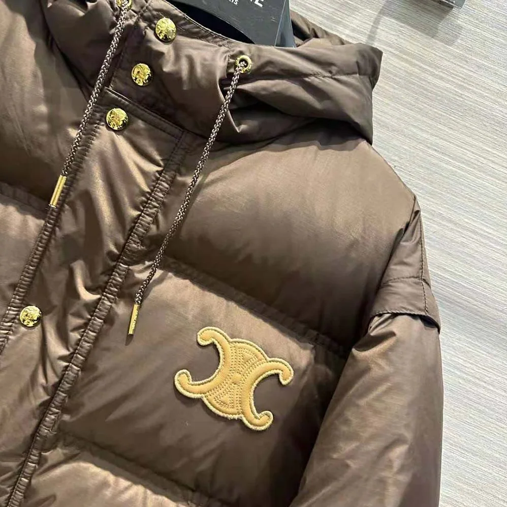 Celine Triomphe Cropped Down Jacket in Lightweight Nylon for Men Celine Triomphe Cropped Down Jacket in Lightweight Nylon for Men