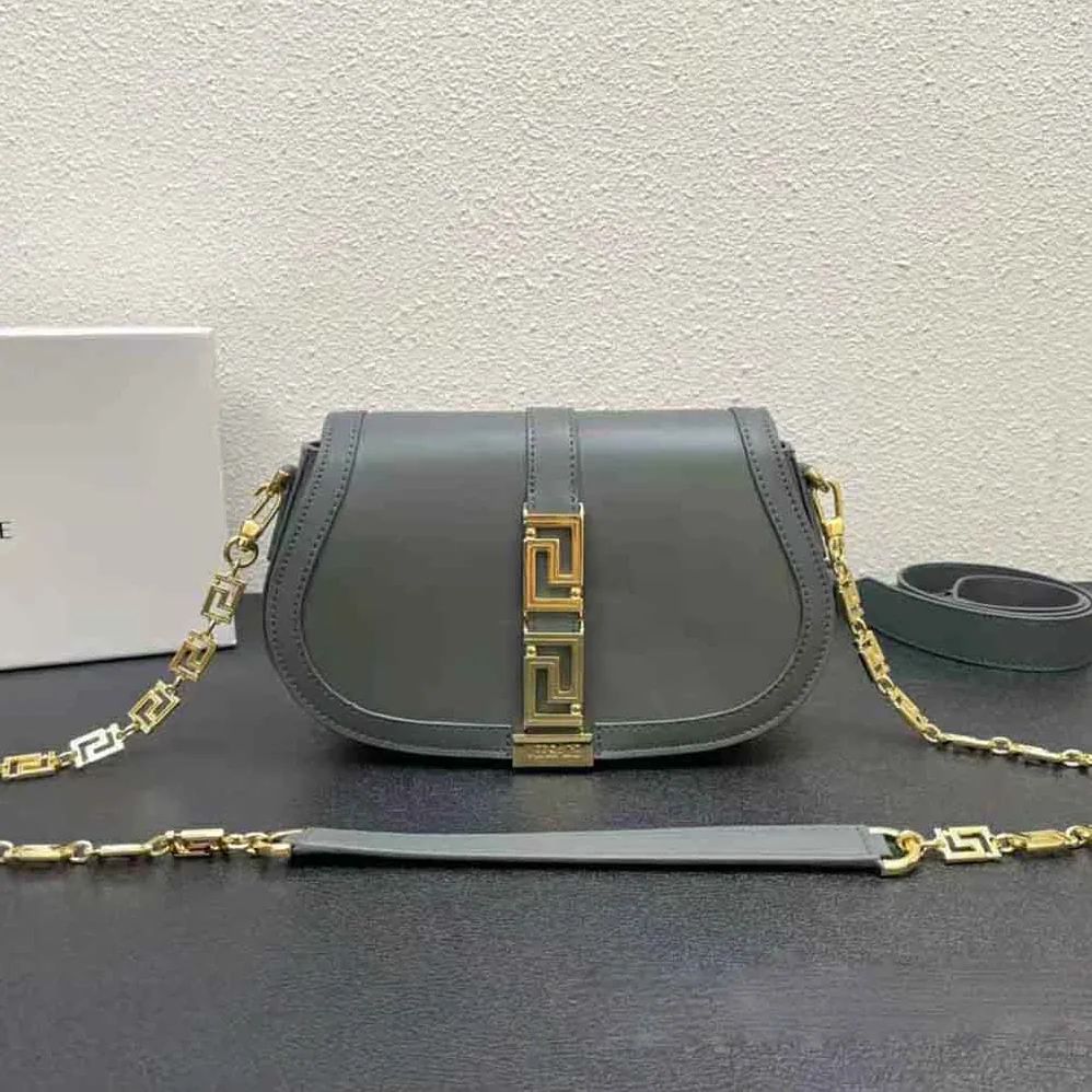 Versace Greca Goddess Shoulder Bag for Women in Silver