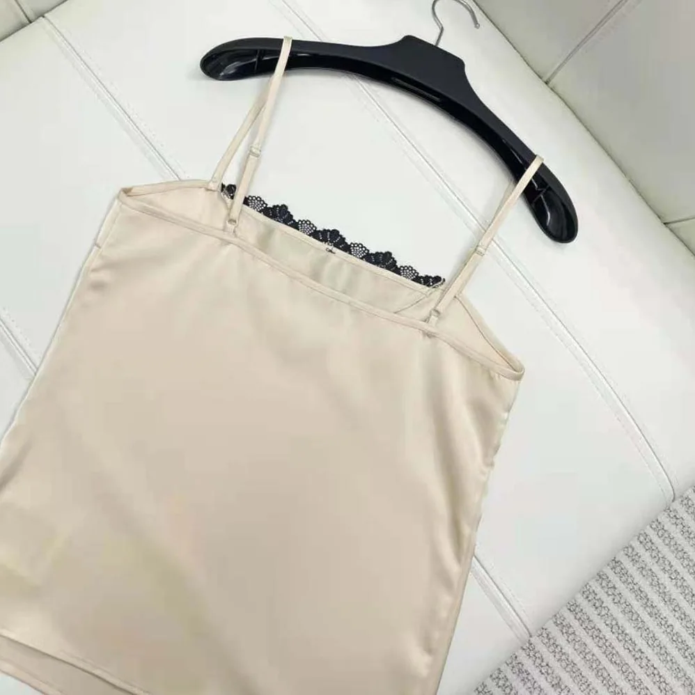 Prada Satin Crepe Top for Women in Beige Prada Satin Crepe Top for Women in Beige